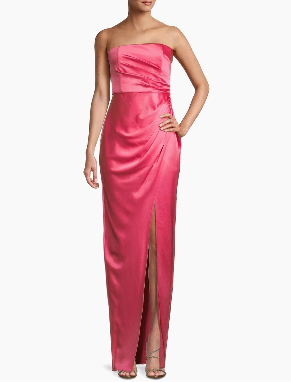 Sau Lee Priyanka Strapless Satin Gown US 0 $495